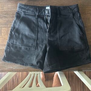 Carly Jean Los Angeles Black High Waist Shorts